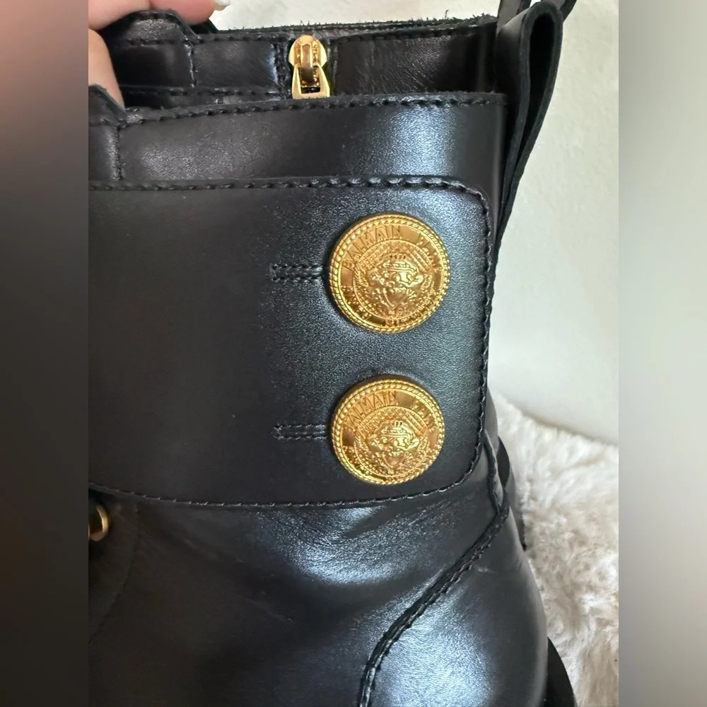 *SOLD somewhere else* BALMAIN RANGER BOOT ARMY CALFSKIN - Picture 4 of 9